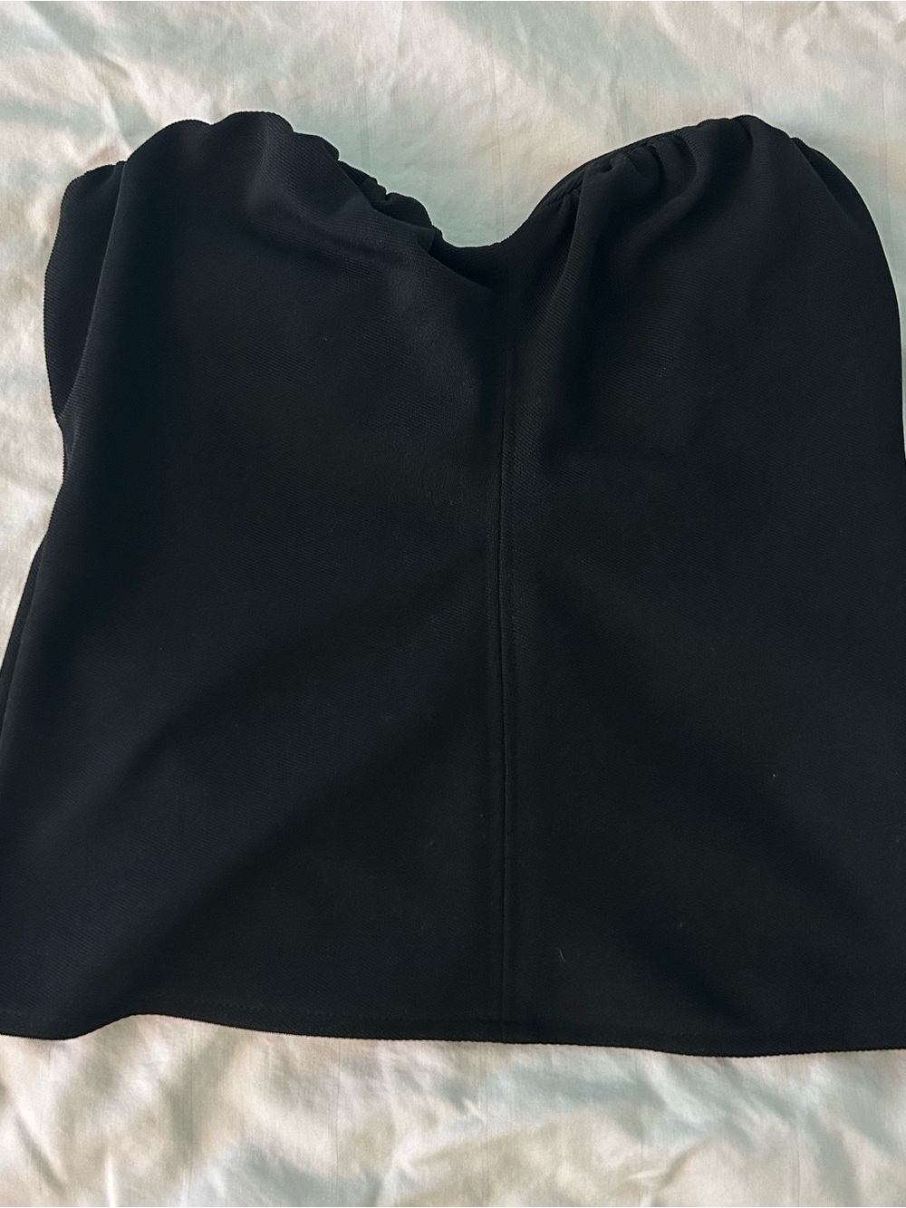 NWT Zara Strapless Sweetheart Neckline Bandeau Top Black Medium